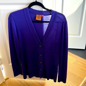 Tory Burch Marino Wool V-neck cardigan